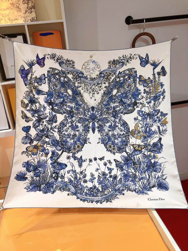 Dior silk scarf 90X90cm E (10)