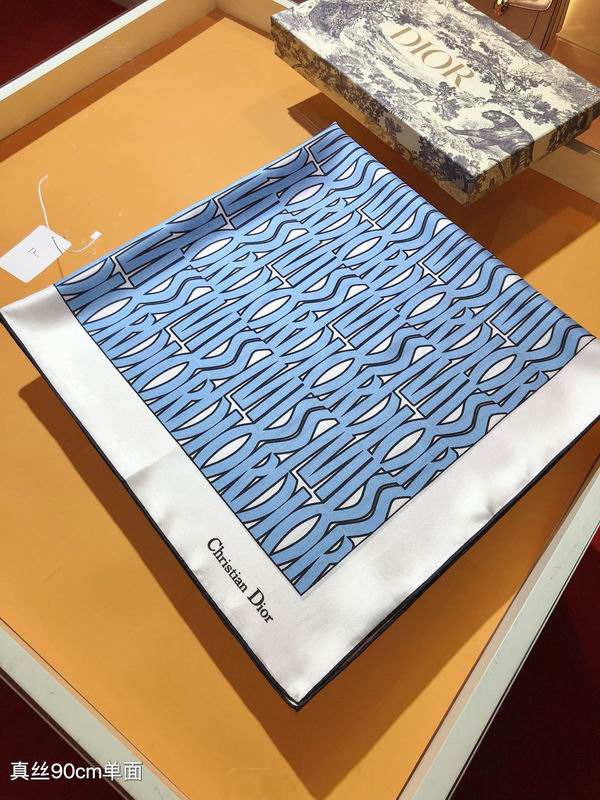 Dior silk scarf 90X90cm E (11)