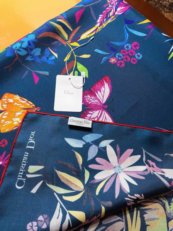 Dior silk scarf 90X90cm E (11)
