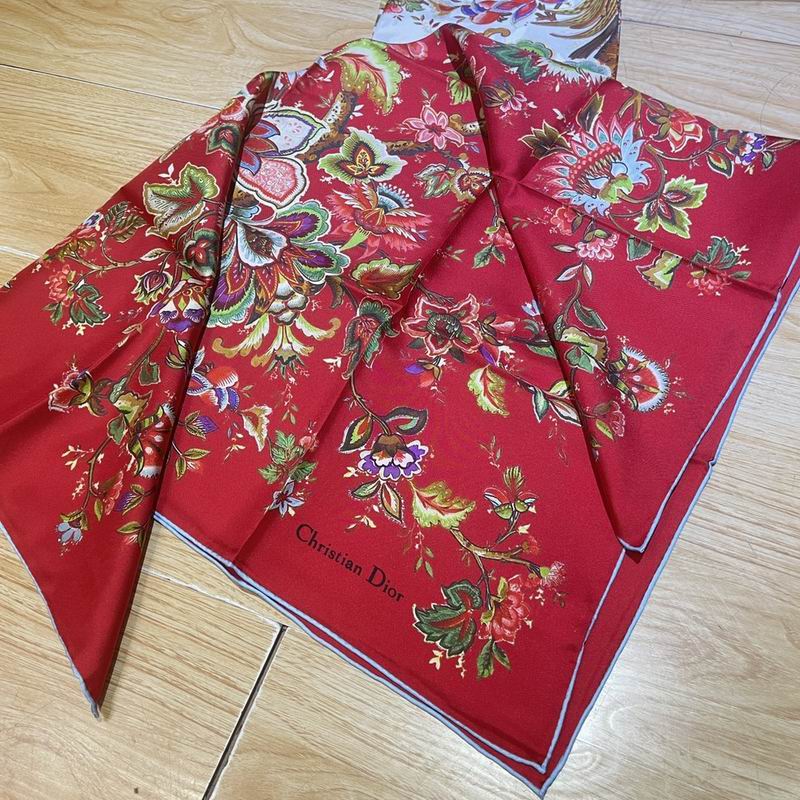 Dior silk scarf 90X90cm E (11)