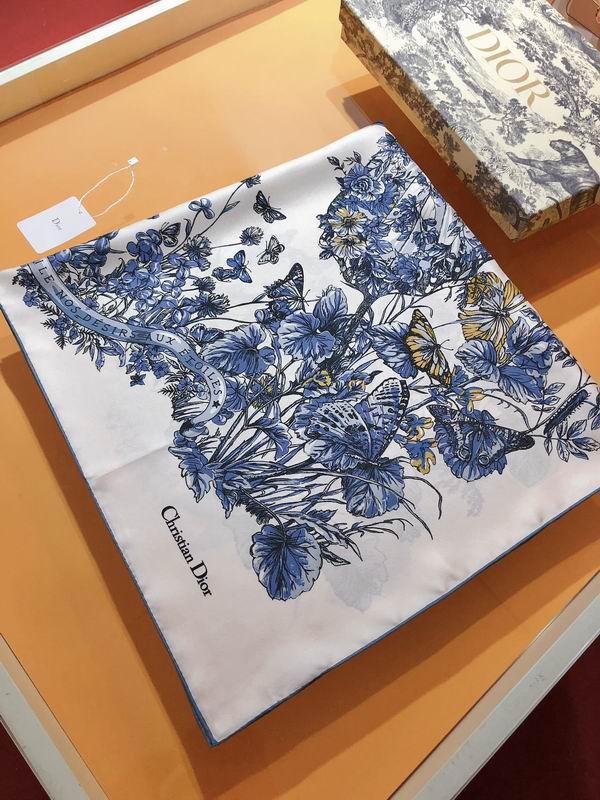 Dior silk scarf 90X90cm E (11)