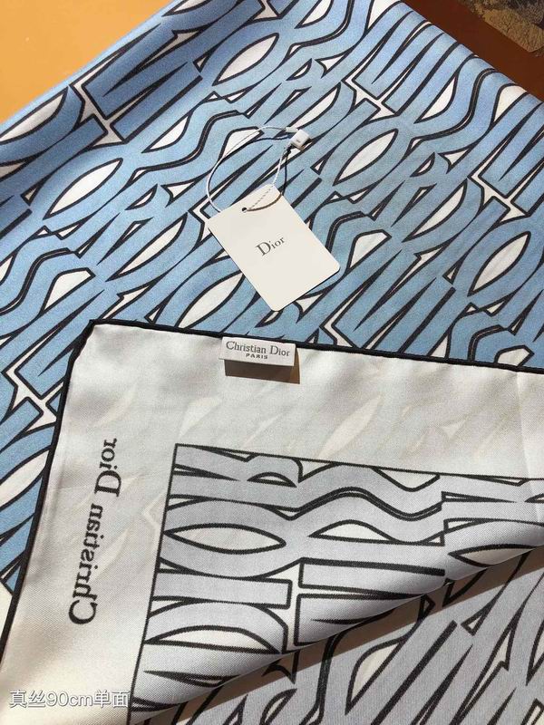 Dior silk scarf 90X90cm E (12)