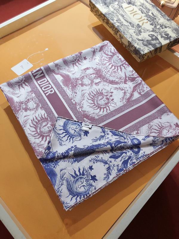 Dior silk scarf 90X90cm E (12)