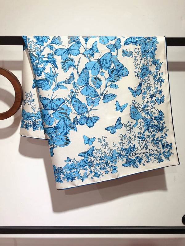 Dior silk scarf 90X90cm E (12)