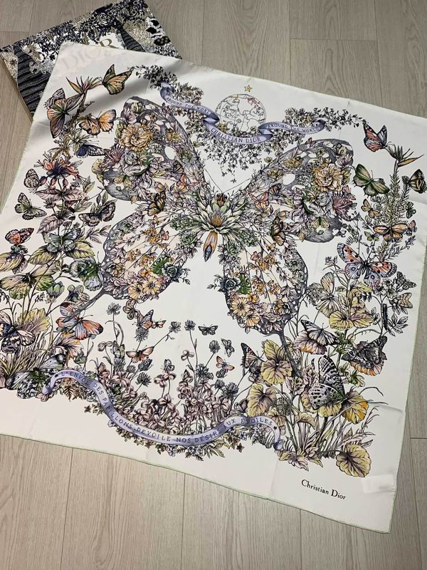 Dior silk scarf 90X90cm E (12)