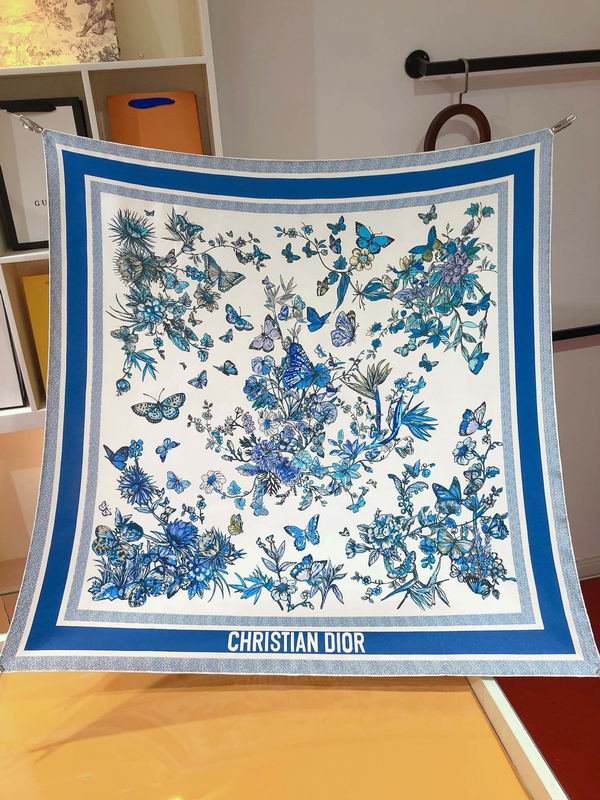 Dior silk scarf 90X90cm E (12)