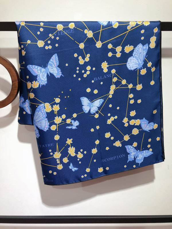 Dior silk scarf 90X90cm E (12)