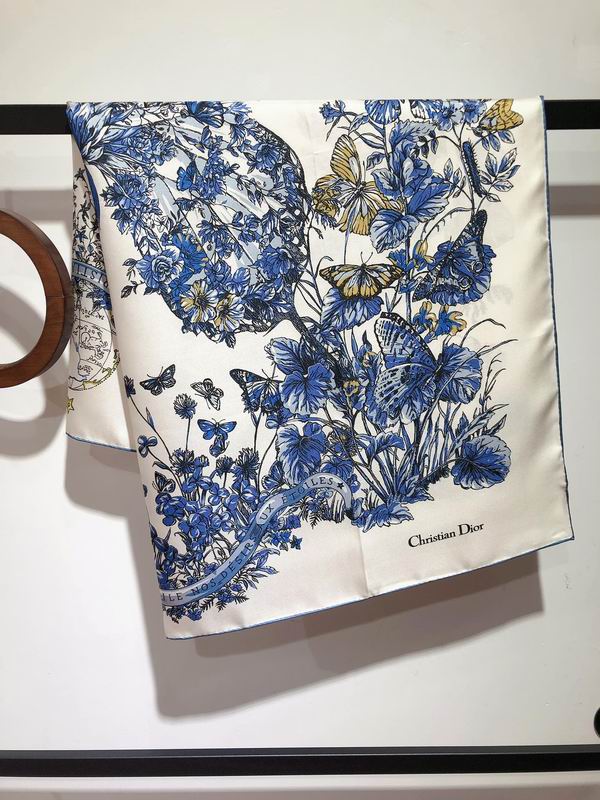 Dior silk scarf 90X90cm E (12)