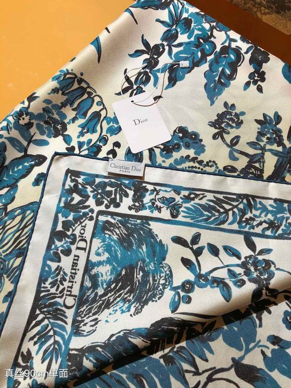 Dior silk scarf 90X90cm E (13)