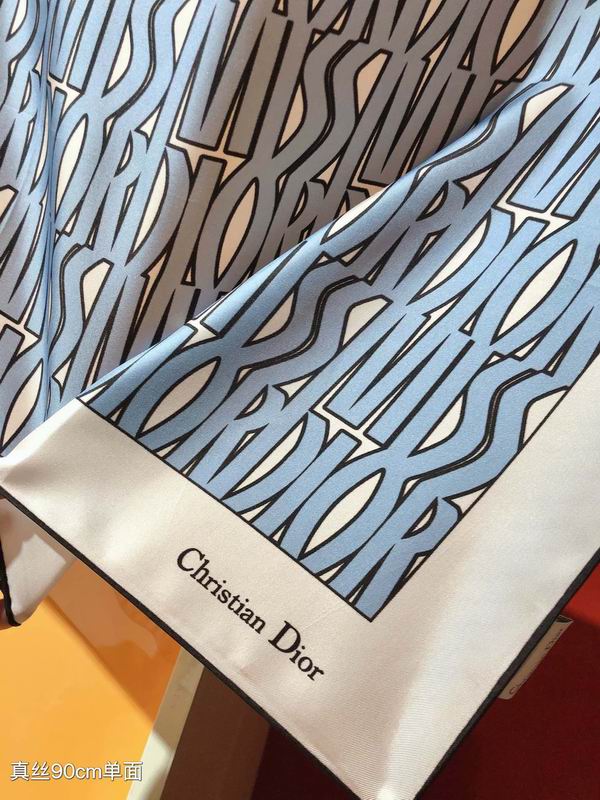Dior silk scarf 90X90cm E (13)