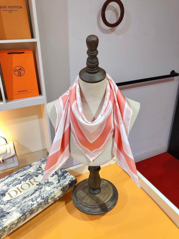 Dior silk scarf 90X90cm E (13)