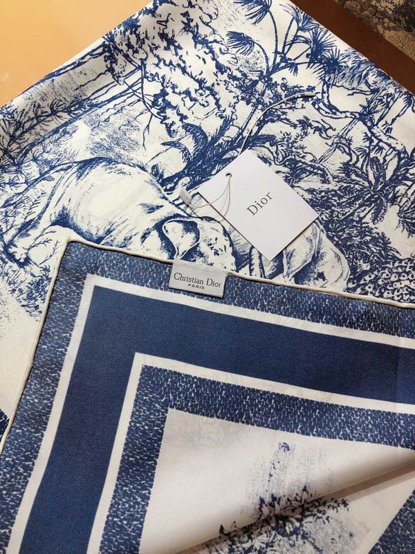 Dior silk scarf 90X90cm E (13)