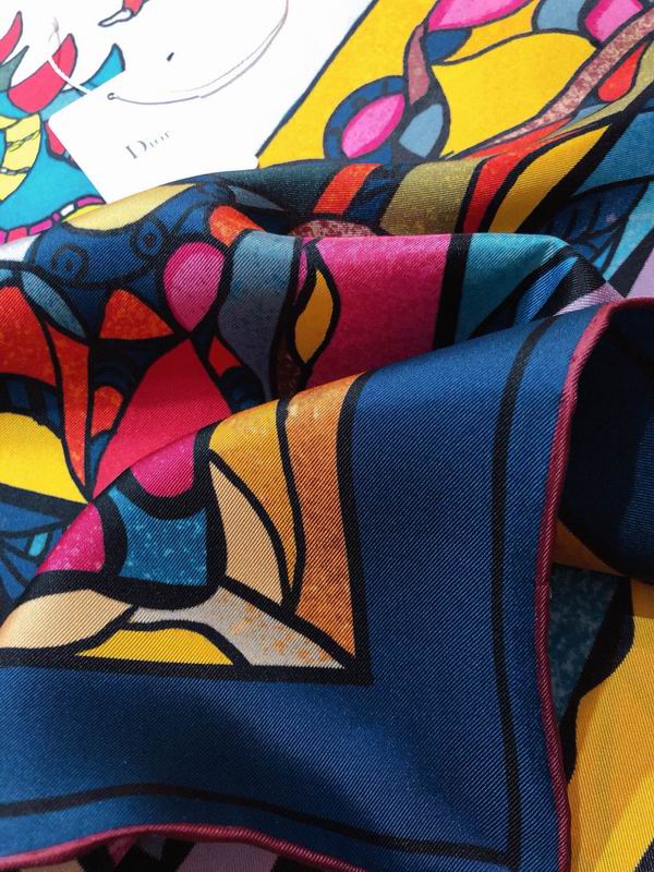 Dior silk scarf 90X90cm E (13)