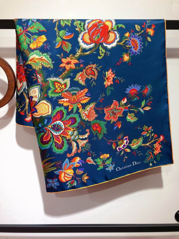 Dior silk scarf 90X90cm E (13)