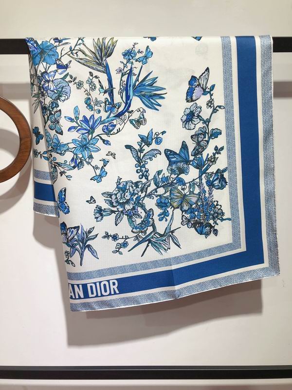 Dior silk scarf 90X90cm E (13)