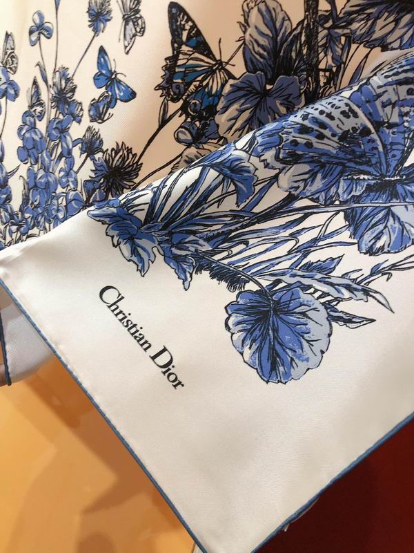 Dior silk scarf 90X90cm E (13)