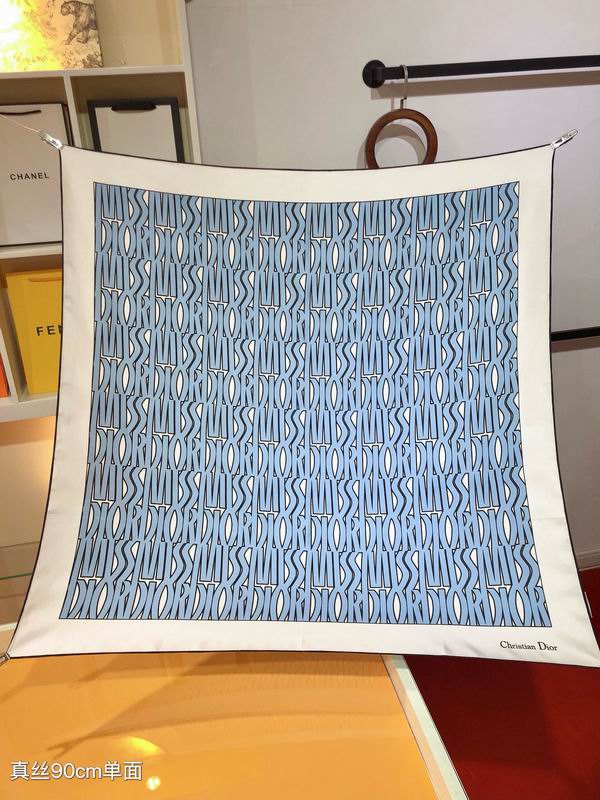 Dior silk scarf 90X90cm E (14)