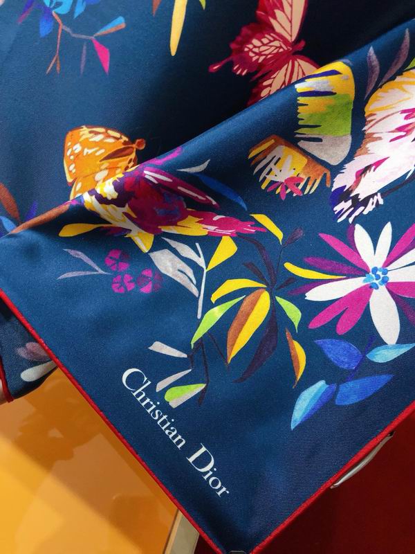Dior silk scarf 90X90cm E (14)