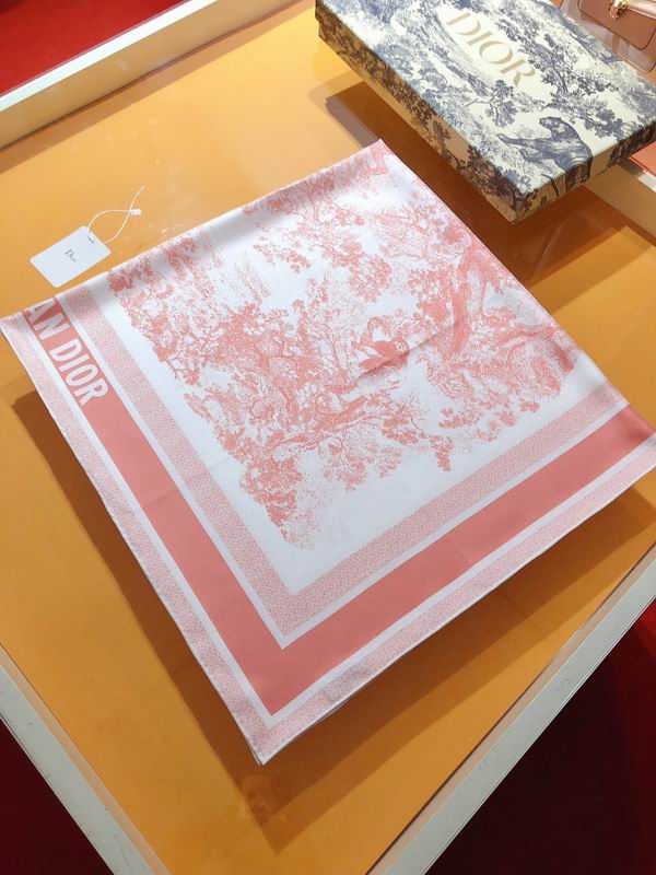 Dior silk scarf 90X90cm E (14)