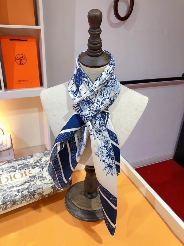 Dior silk scarf 90X90cm E (14)