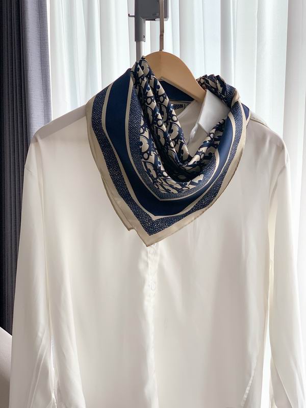 Dior silk scarf 90X90cm E (14)
