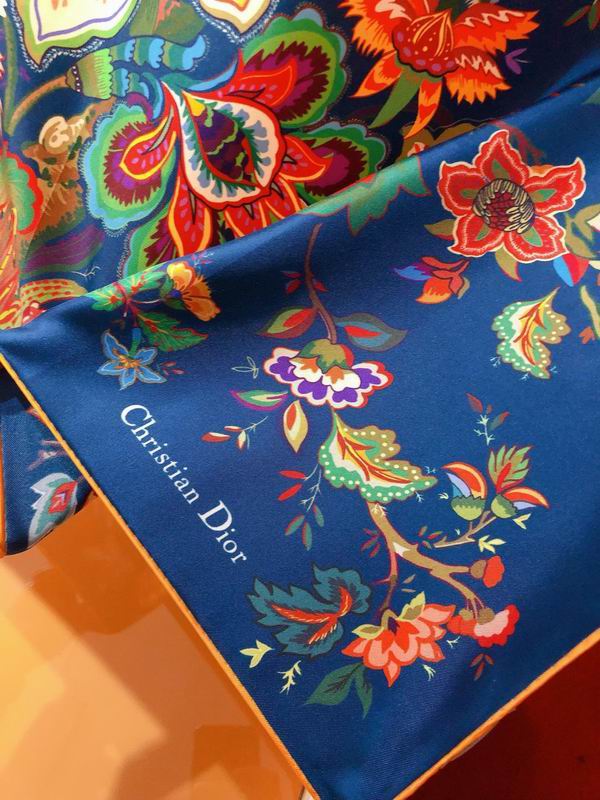 Dior silk scarf 90X90cm E (14)