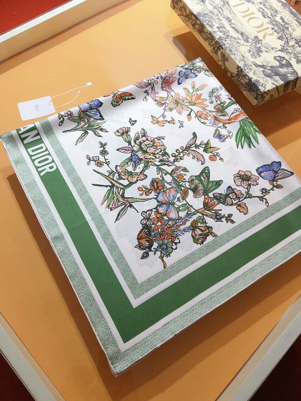Dior silk scarf 90X90cm E (14)