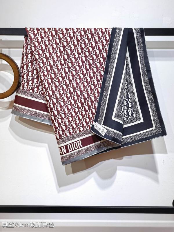 Dior silk scarf 90X90cm E (15)