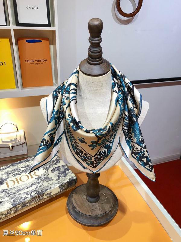 Dior silk scarf 90X90cm E (15)