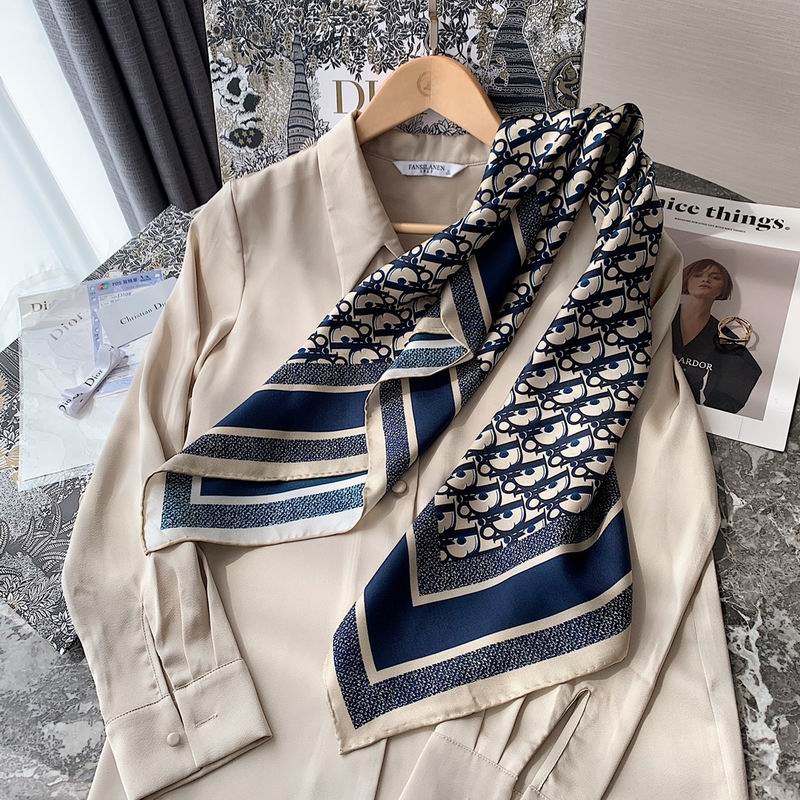 Dior silk scarf 90X90cm E (15)