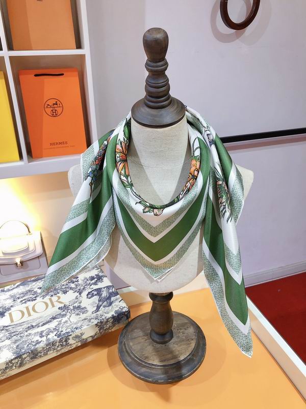 Dior silk scarf 90X90cm E (15)