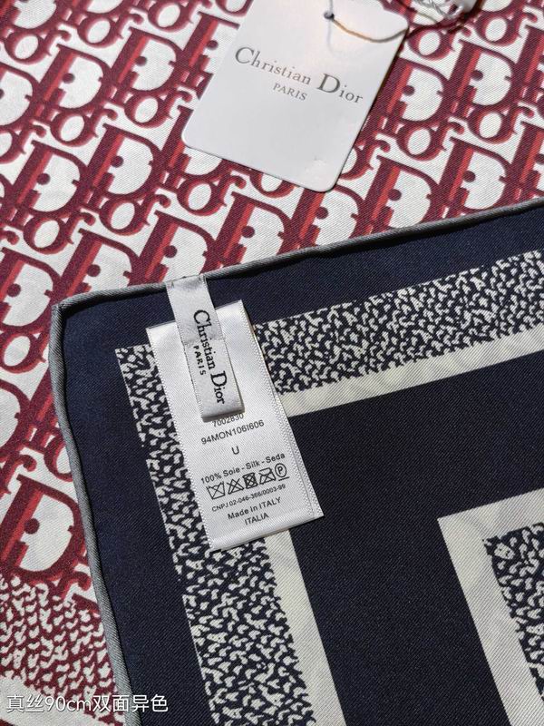 Dior silk scarf 90X90cm E (16)