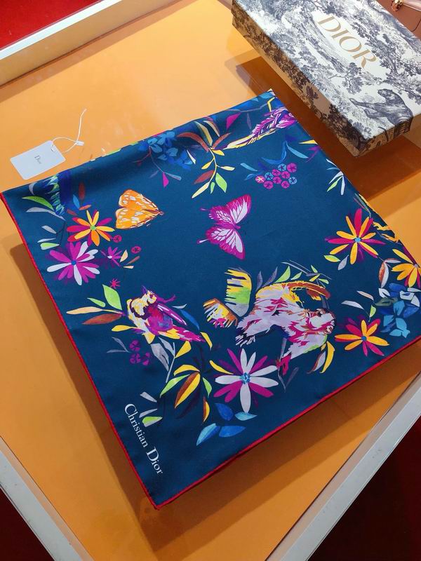 Dior silk scarf 90X90cm E (16)