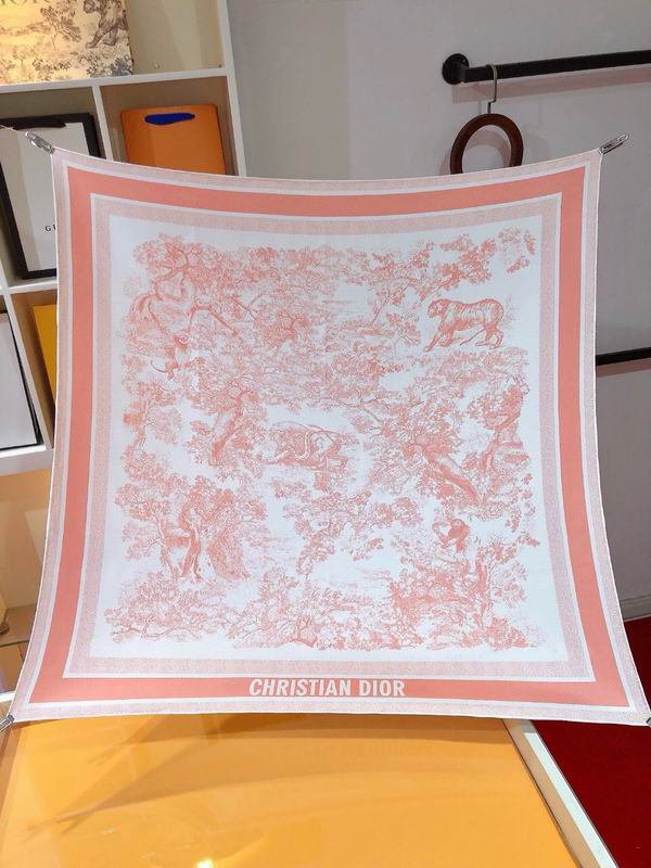 Dior silk scarf 90X90cm E (16)
