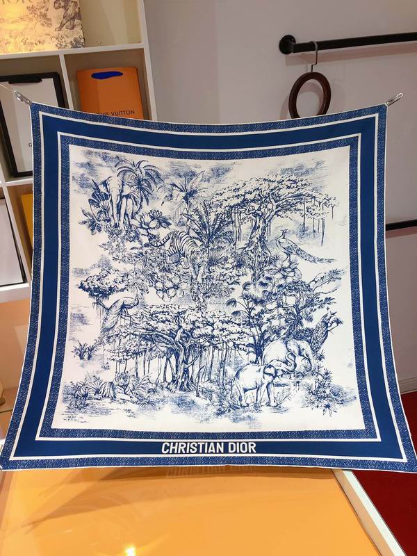 Dior silk scarf 90X90cm E (16)