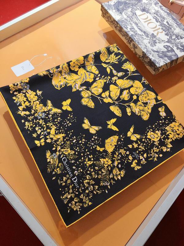 Dior silk scarf 90X90cm E (16)