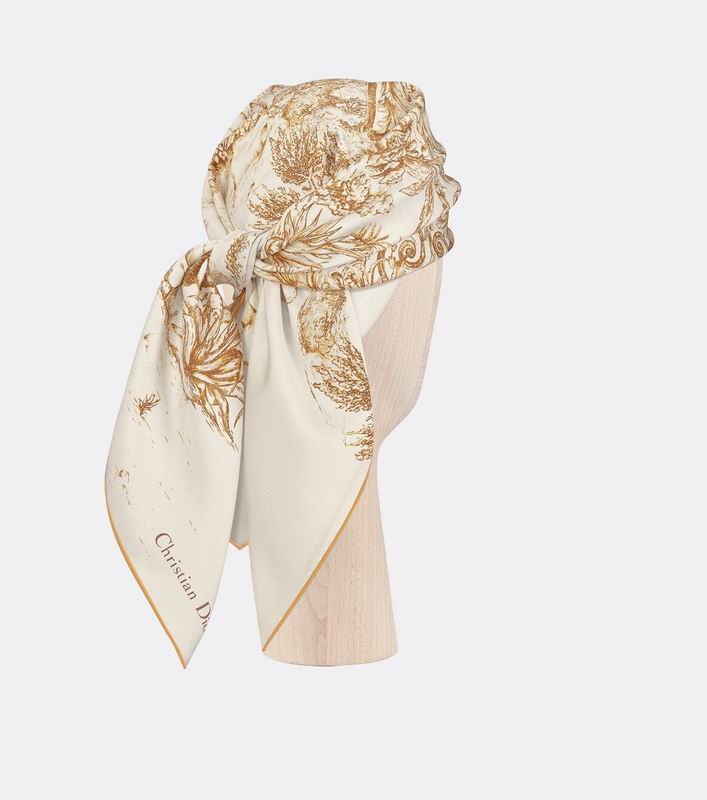 Dior silk scarf 90X90cm E (16)