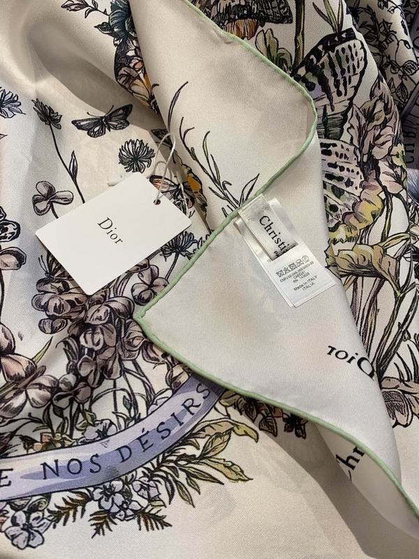 Dior silk scarf 90X90cm E (16)