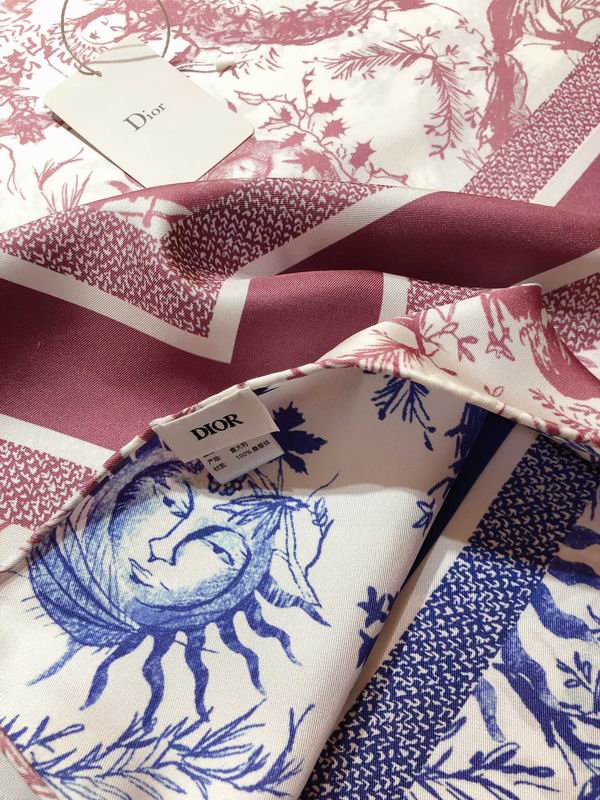 Dior silk scarf 90X90cm E (17)