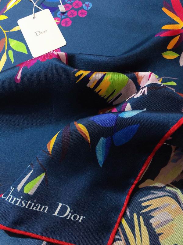 Dior silk scarf 90X90cm E (17)