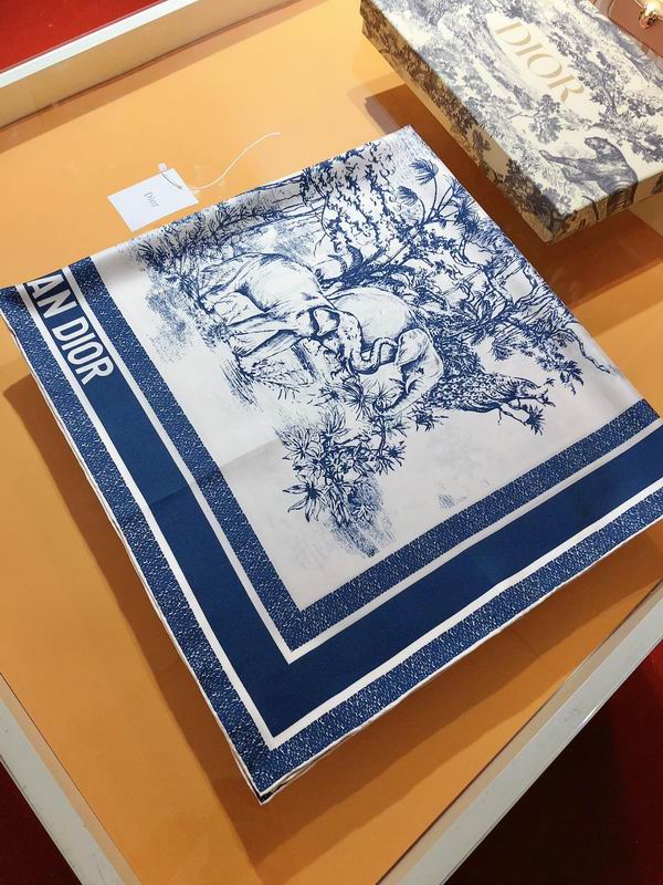 Dior silk scarf 90X90cm E (17)