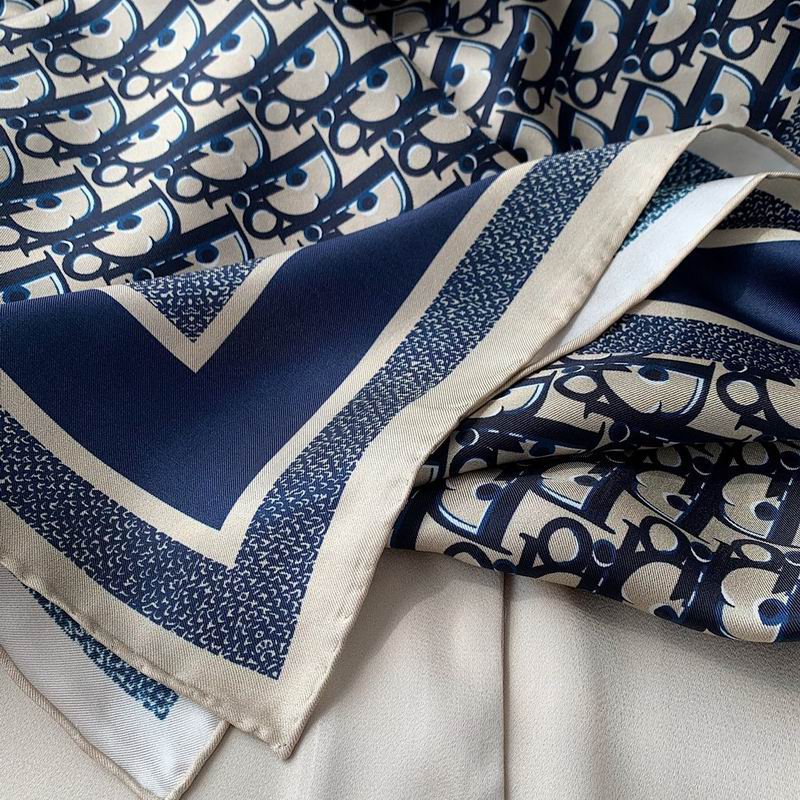 Dior silk scarf 90X90cm E (17)