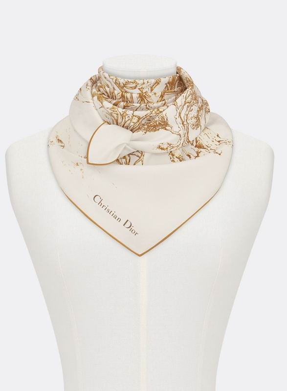 Dior silk scarf 90X90cm E (17)