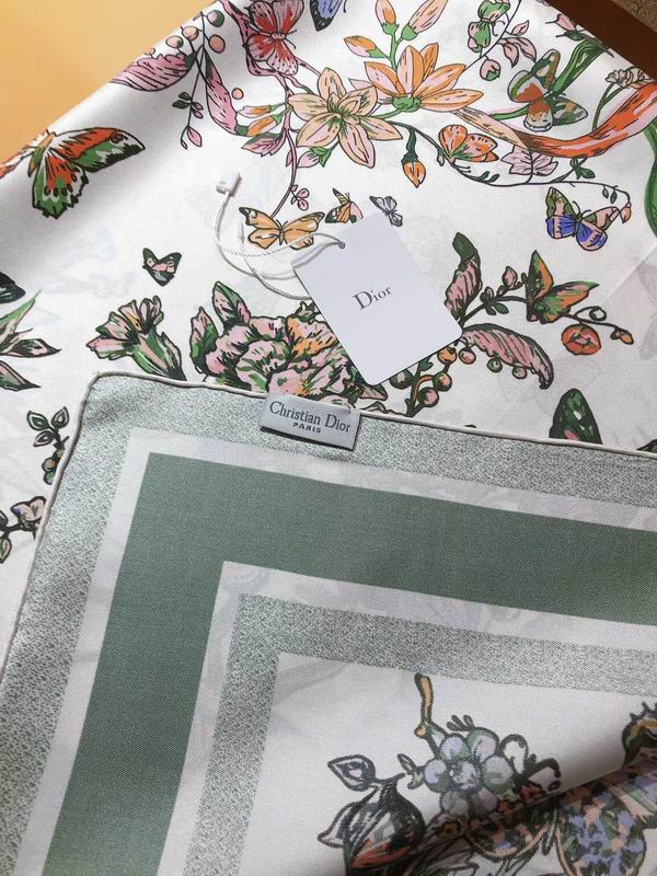 Dior silk scarf 90X90cm E (17)