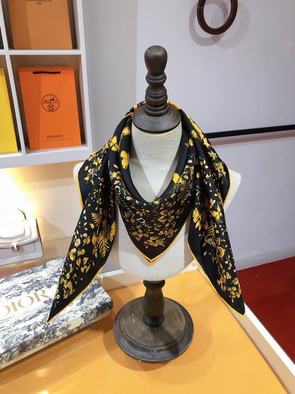 Dior silk scarf 90X90cm E (18)
