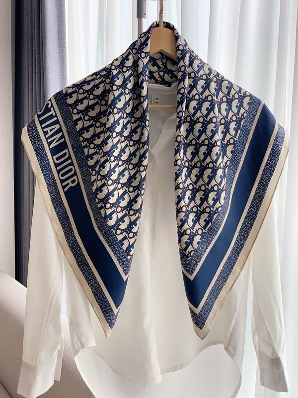 Dior silk scarf 90X90cm E (18)