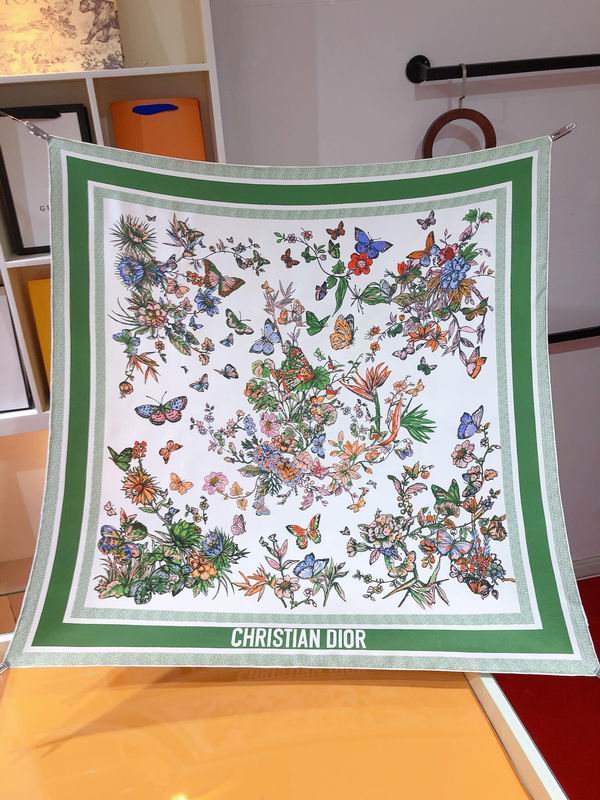 Dior silk scarf 90X90cm E (18)