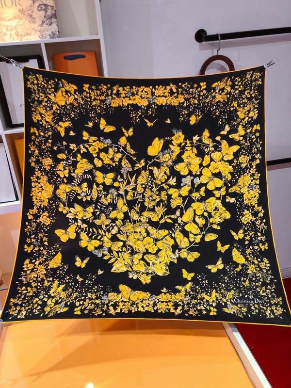 Dior silk scarf 90X90cm E (19)