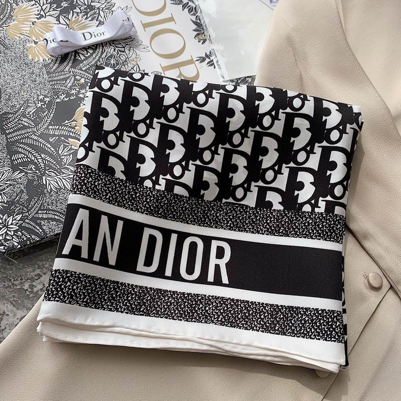 Dior silk scarf 90X90cm E (19)