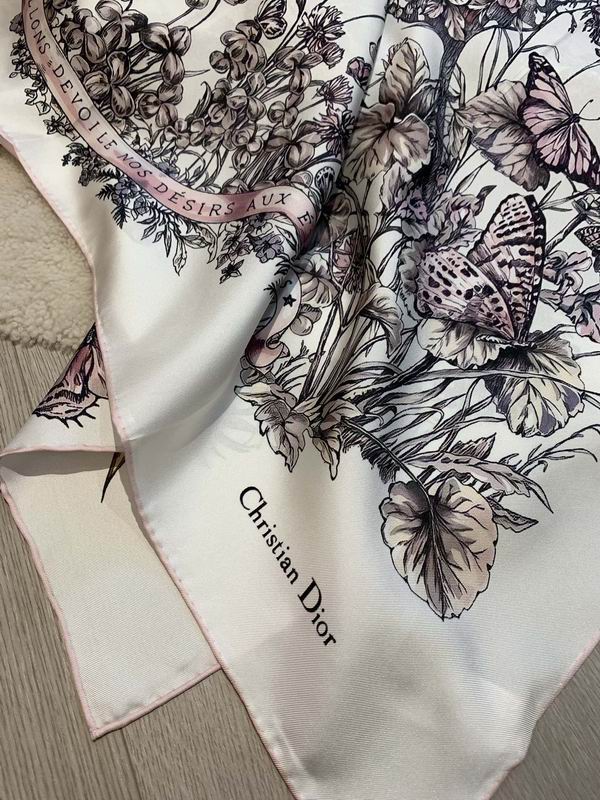 Dior silk scarf 90X90cm E (19)
